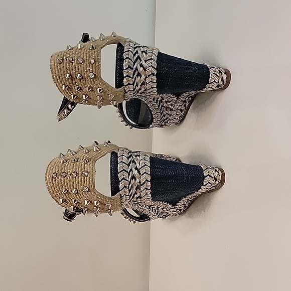 Christian Louboutin Madmonica 120 Denim Platform Wedges - Picture 14 of 14